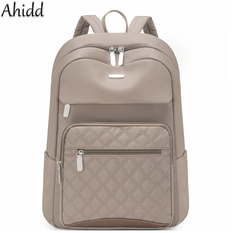 Women Bags Medium Size - ファッションチェック柄通勤デイパック女性防水ナイロンバックパック大容量スクールバッグラップトップバッグ軽量旅行リュックサック