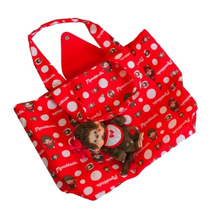 Women Bags Medium Size - 漫画のキャラクター「Qi Qi」女性用大容量ショッピングバッグ、カジュアル、折りたたみ可能、ポータブル、環境に優しいハンドバッグ、トラベルバッグ