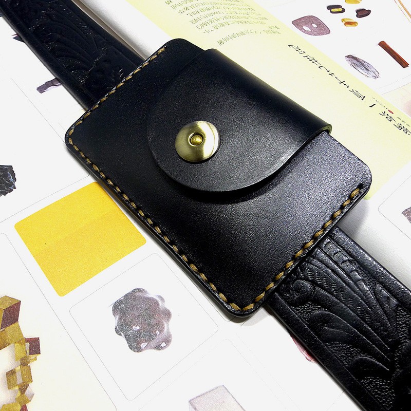 Saddle Bag Leather - Blongk-男性と女性のための本革ベルト,超薄型バッグ,クレジットカードホルダー,財布,s1660