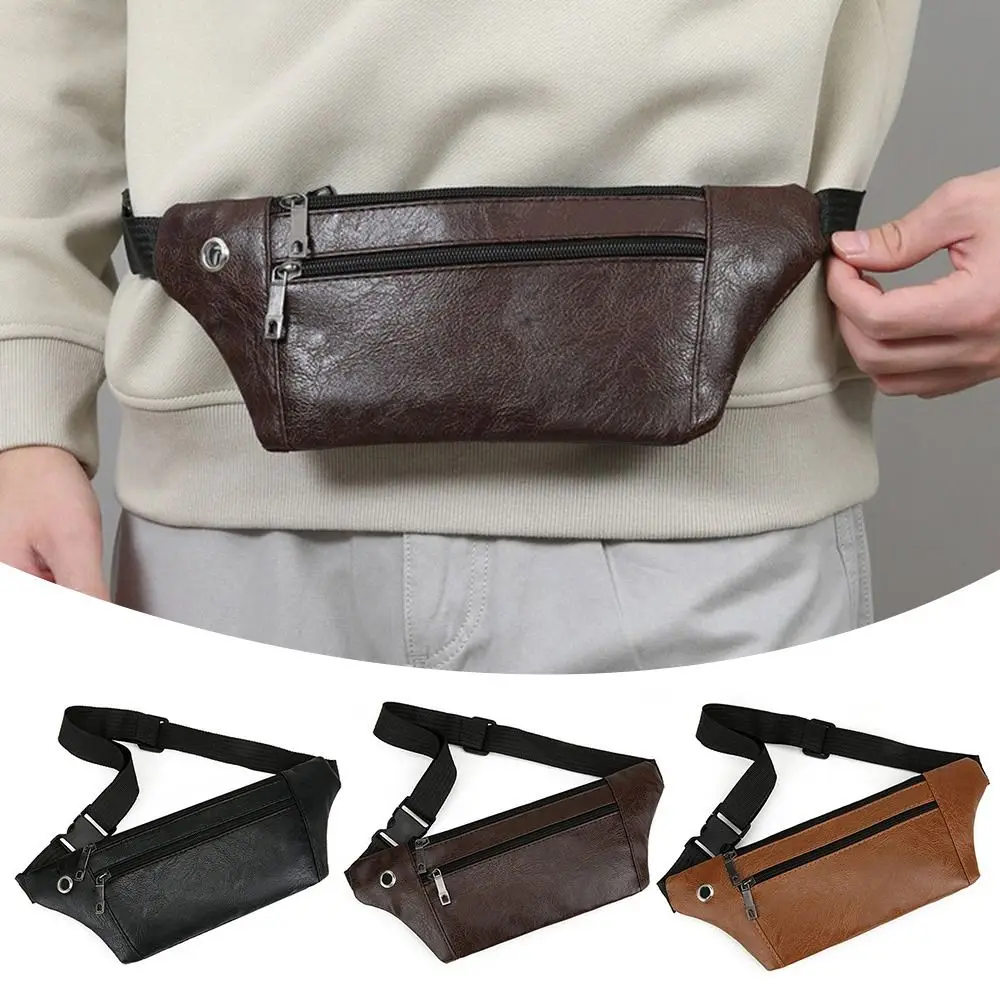 Saddle Bag Leather - ファッション防水ウエストバッグ耐摩耗性多機能電話バッグPUスポーツバッグ