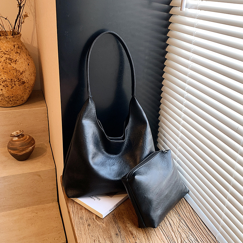 Women Bags For Work - レトロシンプルな大型レディーストートショルダーバッグ 2026年新作 軽量デイリーハンドバッグ 多ポケット ショッピング、仕事、旅行、アウトドアに最適