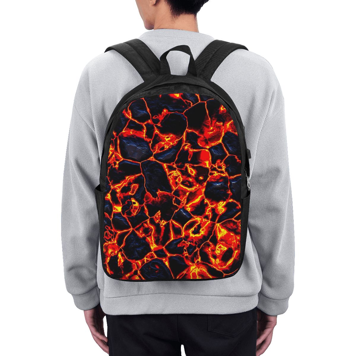 Women Bags Laptop - マグマ火山溶岩火災バックパック旅行ノートブックバッグコンピュータ大学生スクールバッグラップトップショルダーバッグ男性女性用