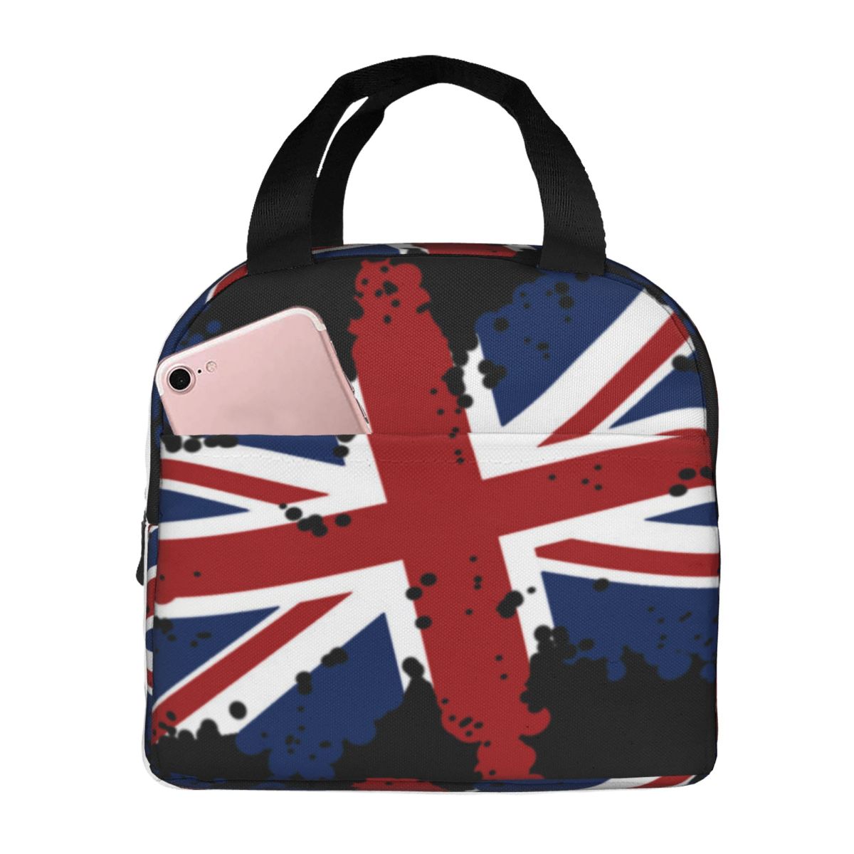 Women Bags Uk - イギリス国旗、英国国旗、グレートブリテン国旗、英国の国旗。女性用、断熱機能付きランチバッグ、再利用可能な保冷ランチボックス。