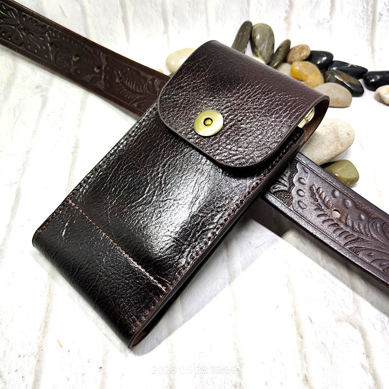 Saddle Bag Leather - 携帯電話ウエストバッグ,革製携帯電話アクセサリー,iPhone,Samsung,Huawei,Xiaomi,男性用のユニバーサルベルト,2102dk