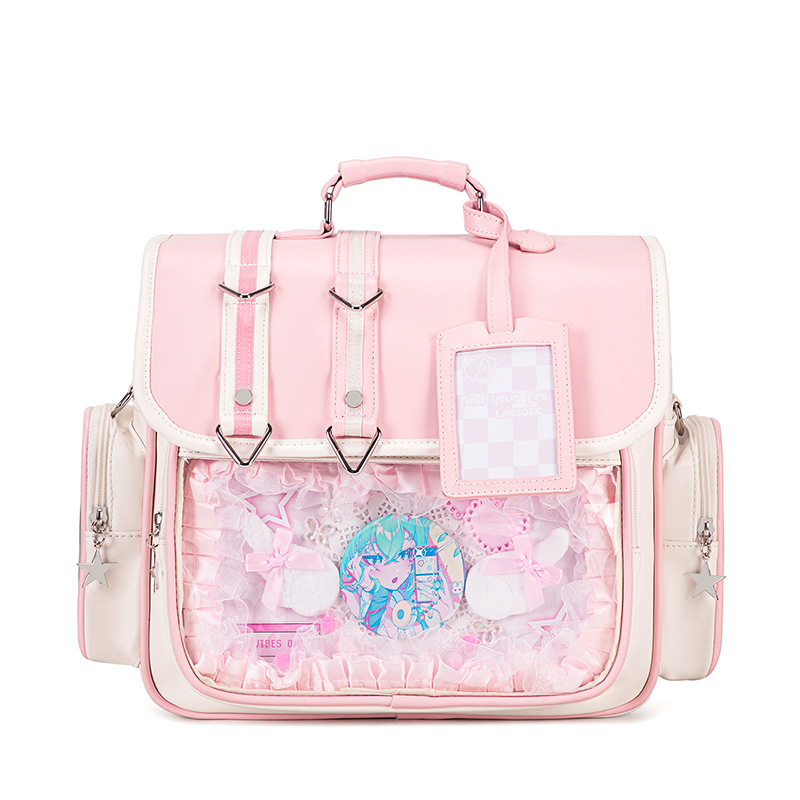 Women Bags Medium Size - 日本のランドセル青少年女子ハンドヘルドブックバッグかわいいバックパック JK 制服バッグ痛みバッグ大容量クロスボディバッグ女の子のための