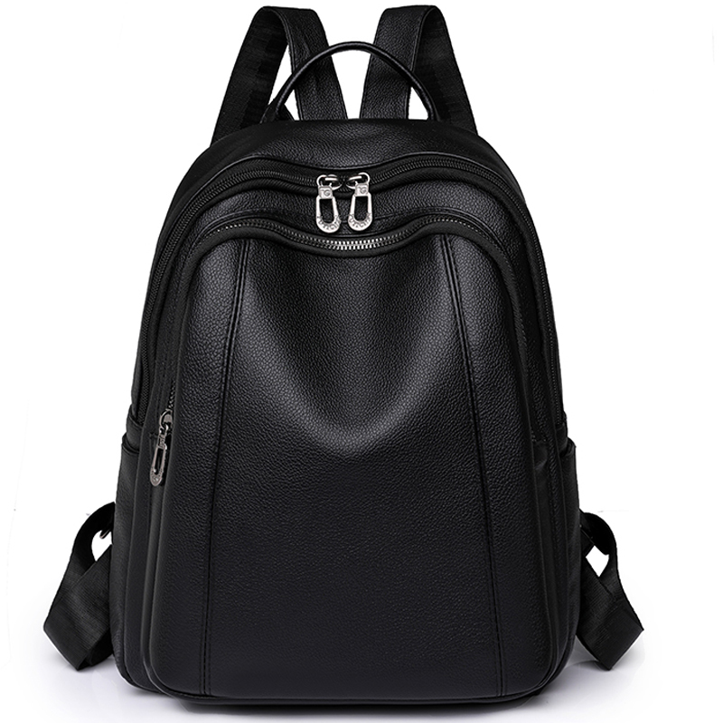 Women Bags Medium Size - 高品質の革のバックパック女性の大容量バックパック財布女性ヴィンテージバッグスクールバッグ旅行 Bagpack レディースランドセル