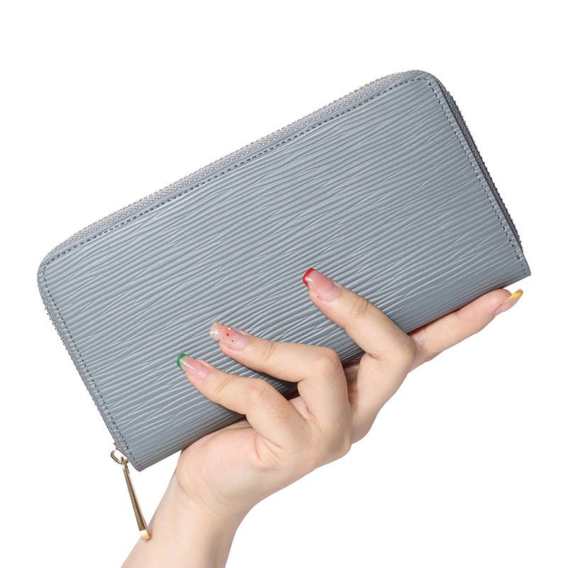 Women Bags Amazon - 2026年 メーカー卸売 輸出向け レディース財布 ウォーターリップル ロングジッパー小銭入れ