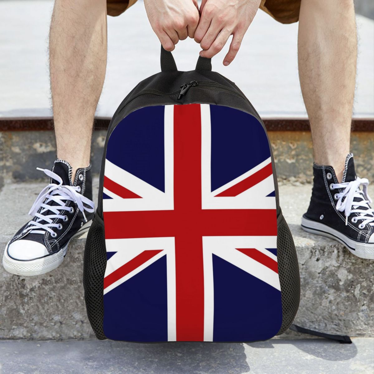 Women Bags Uk - ユニオンジャック英国の国旗バックパックデイパック大容量男の子女の子ブックバッグスクールバッグショルダーバッグ男性女性用