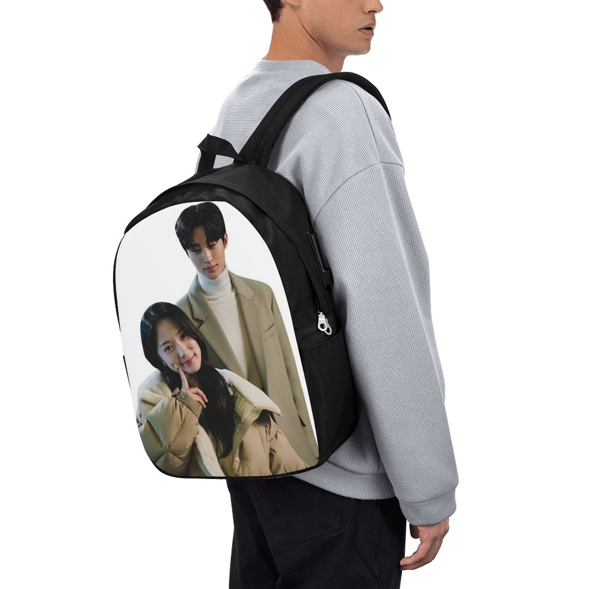 Women Bags Laptop - 素敵なランナー Kdrama ファンアートバックパック旅行ノートブックバッグコンピュータ大学生スクールバッグラップトップショルダーバッグ男性女性用