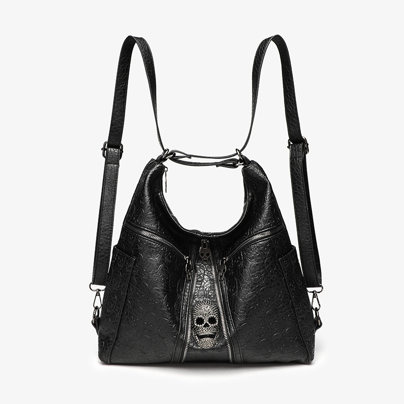 Women Bags Amazon - 女性用シングルショルダーパンクスカルハンドバッグ,トートバッグ,トートバッグ,ダークパーソナリティ,外国貿易,アマゾン,新品