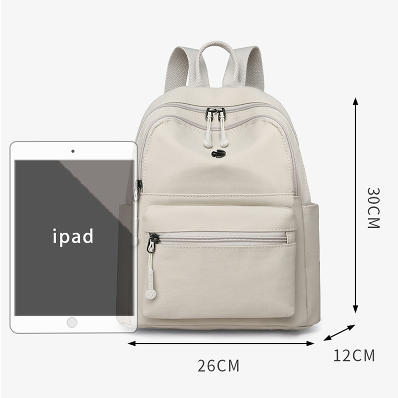 カジュアルマルチポケットバックパック女性用防水ナイロンデイパ - Women Bags Medium Size のレビューと価格