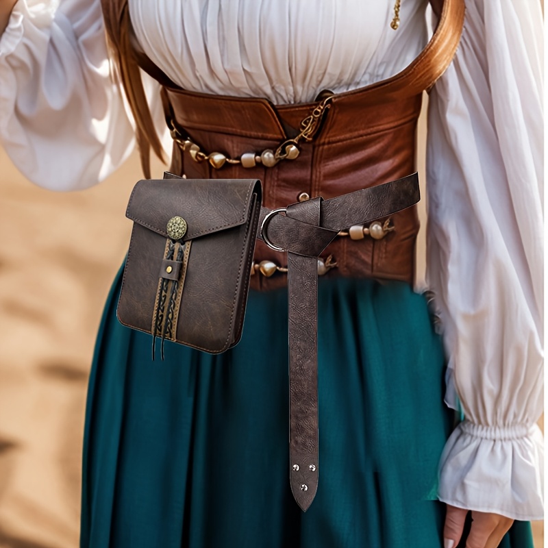 2個の中世ヴィンテージ風合成皮革ベルト、レトロな中世風ウエス - Saddle Bag Leather のレビューと価格