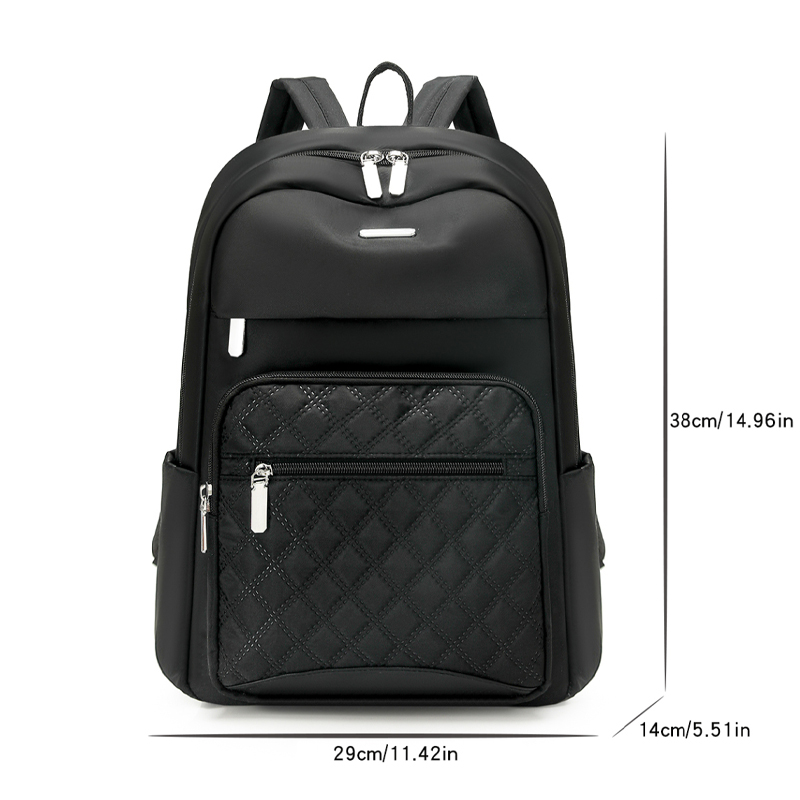 ファッションチェック柄通勤デイパック女性防水ナイロンバックパ - Women Bags Medium Size のレビューと価格