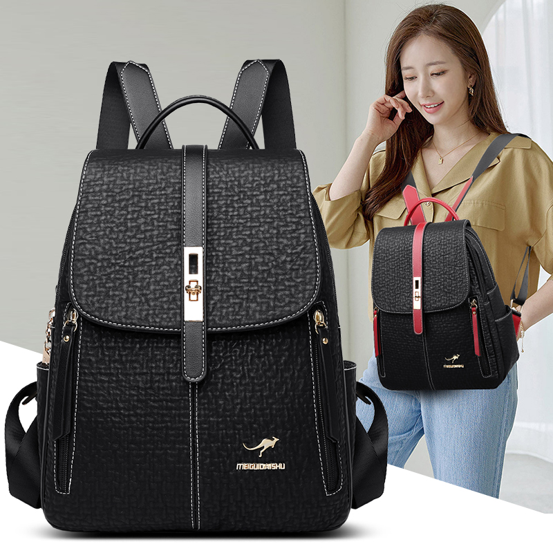ファッションバックパック女性の高品質レザー Bagpack  - Women Bags Medium Size のレビューと価格