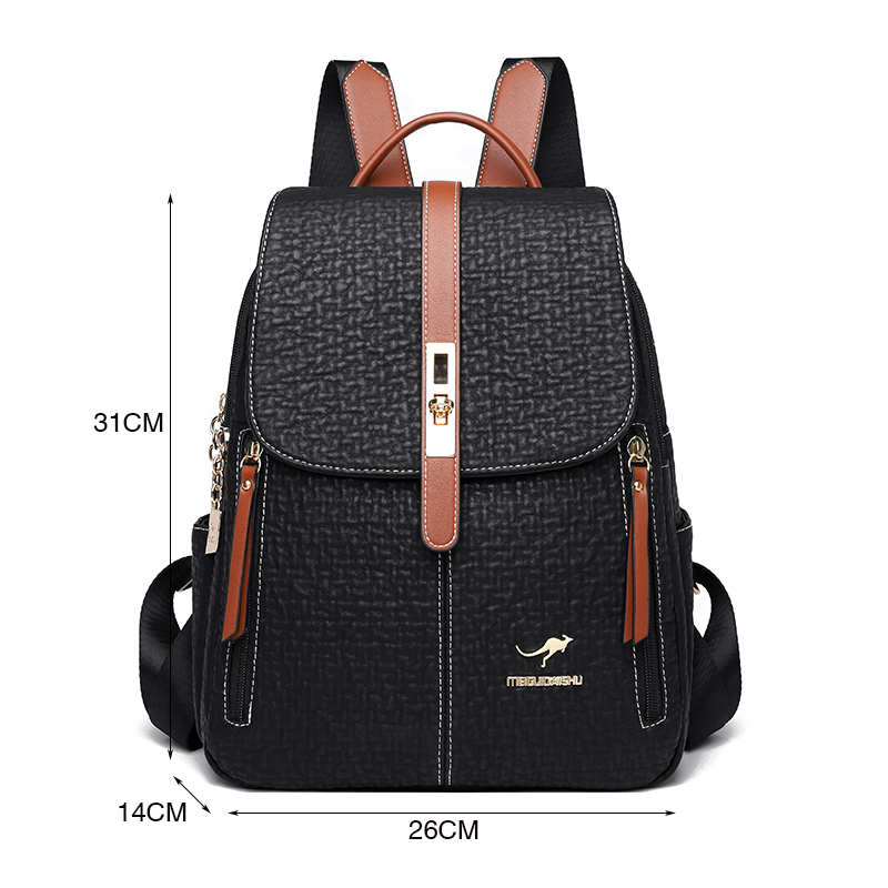 ファッションバックパック女性の高品質レザー Bagpack  - Women Bags Medium Size のレビューと価格