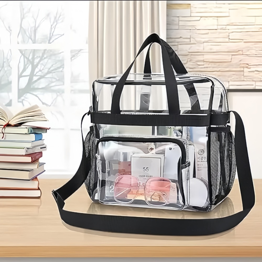 クリアトートバッグ ヘビーデューティー プラスチック製 透明 - Women Bags For Work のレビューと価格