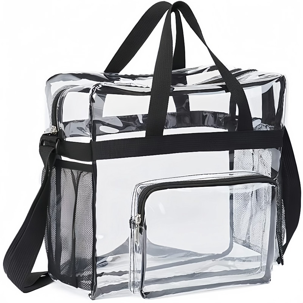 クリアトートバッグ ヘビーデューティー プラスチック製 透明 - Women Bags For Work のレビューと価格