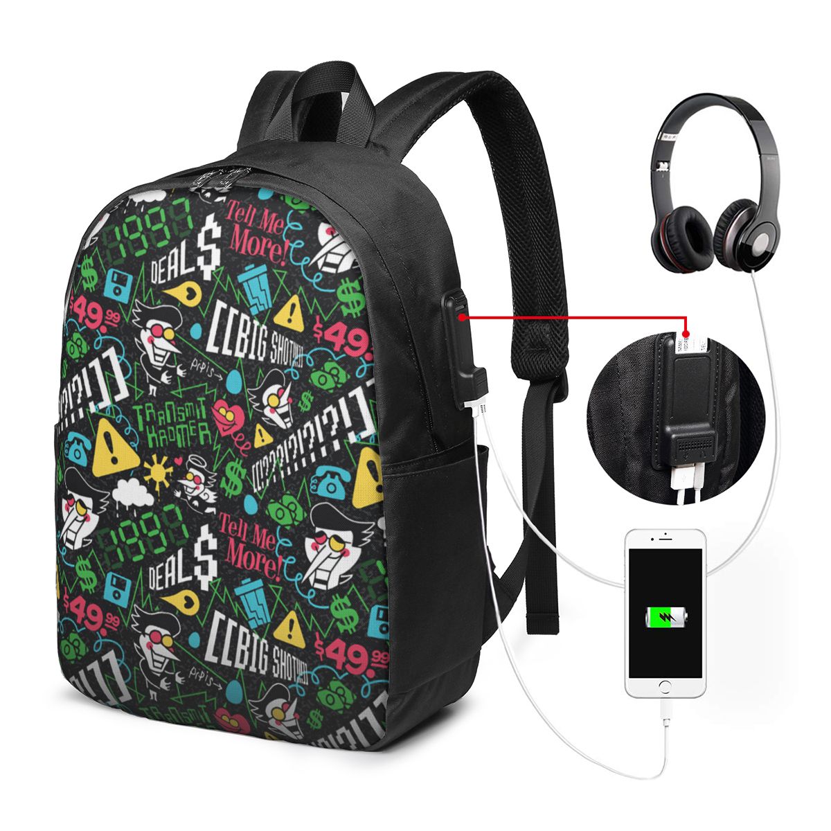 Deltarune SPAMTON G バックパック旅行ノー - Women Bags Laptop のレビューと価格