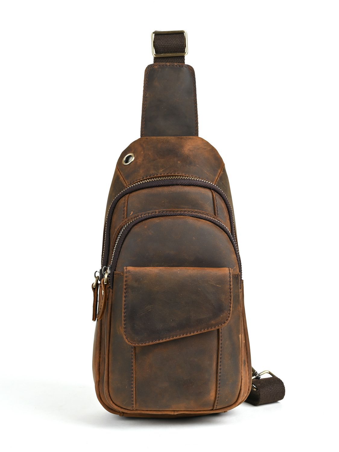 デザイナー高級多機能男性チェストバッグ大容量アウトドア男性ス - Saddle Bag Leather のレビューと価格