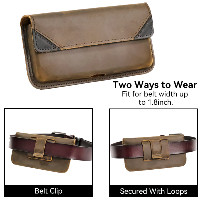 男性用本革ベルト付きバッグ,フラップケース,カジュアル,ベル - Saddle Bag Leather のレビューと価格