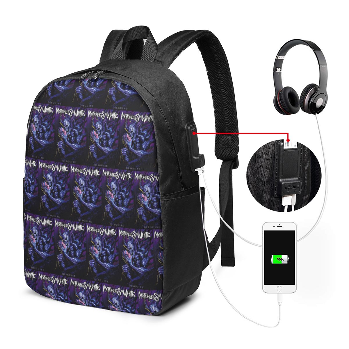 Motionless In White バックパック トラベ - Women Bags Laptop のレビューと価格