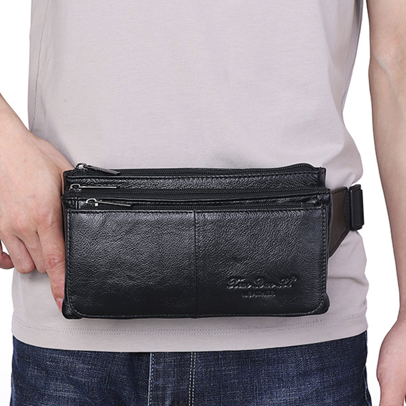 メンズウエストファニーパックベルトヒップバッグ財布本革トラベ - Saddle Bag Leather のレビューと価格