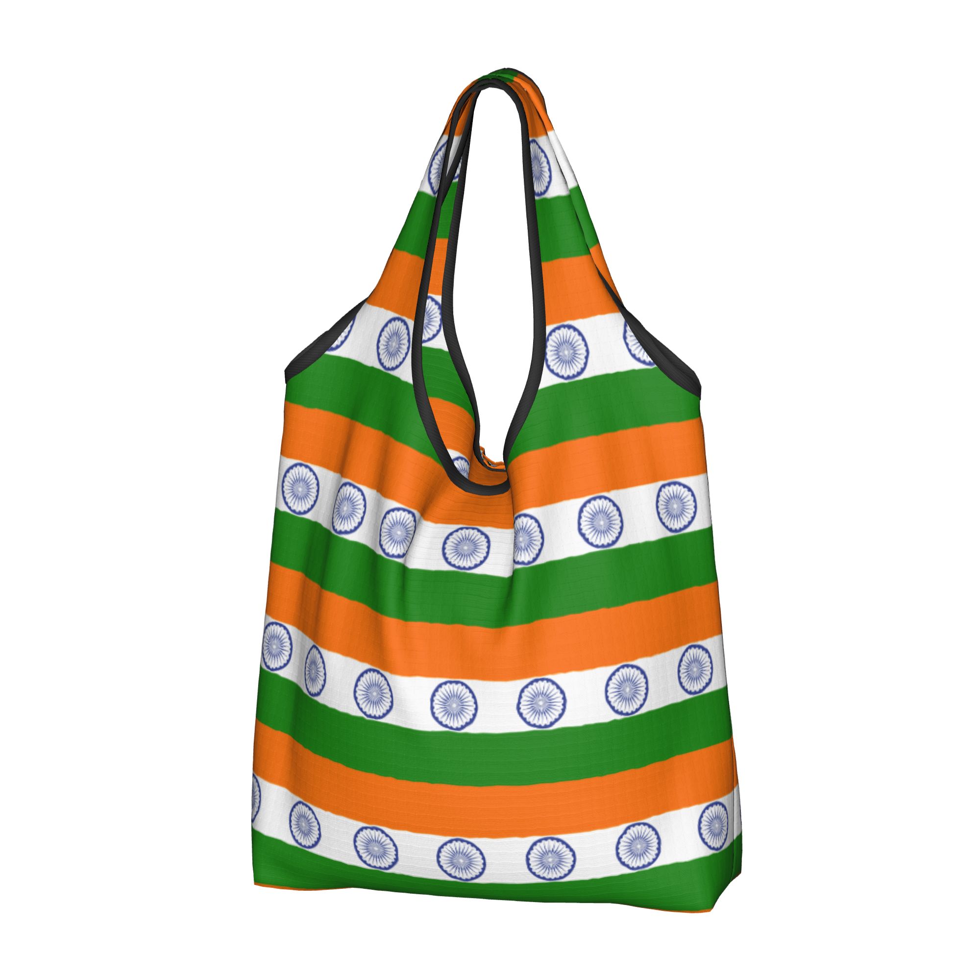 再利用可能なインド国旗ショッピングバッグ女性用トートバッグポ - Women Bags India のレビューと価格