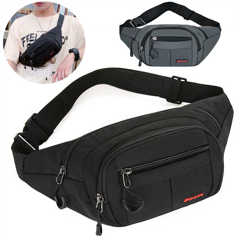 男性と女性のための新しいウエストバッグ、多機能、大容量、防水 - Women Bags Medium Size のレビューと価格
