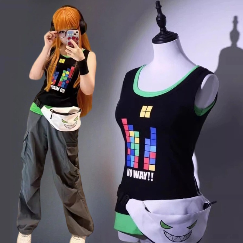 アニメさくら双葉コスプレ衣装ノースリーブルーズベスト Y2k - Women Bags For Party のレビューと価格