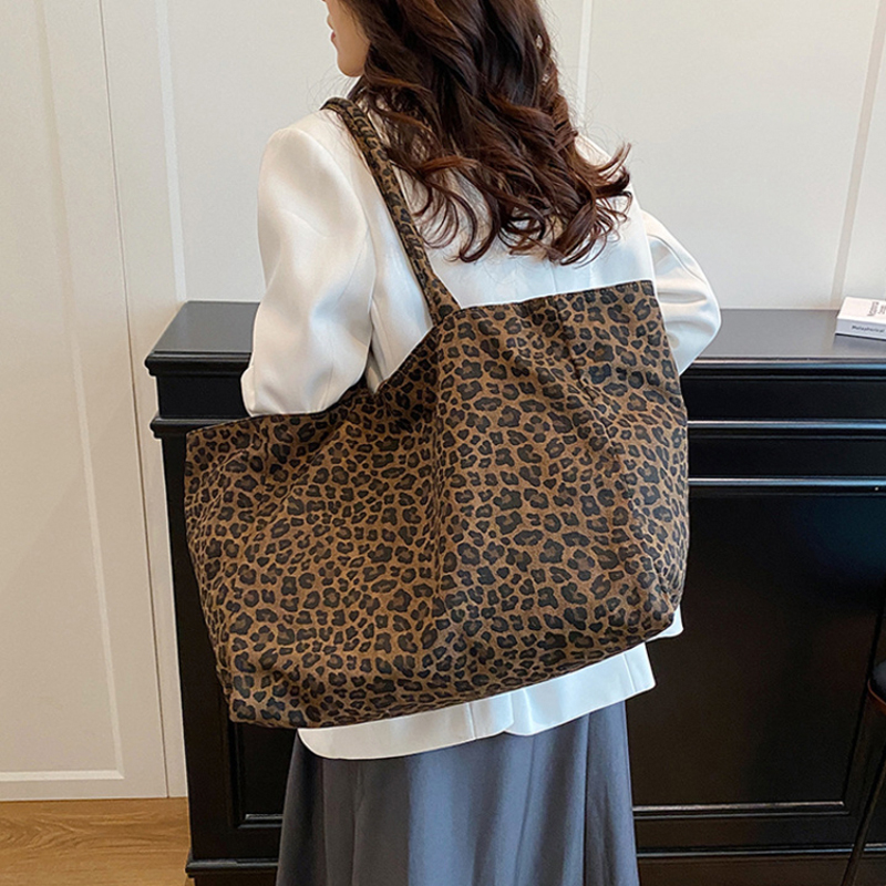 女性用レオパードプリントトートバッグ Y2K ヴィンテージ  - Women Bags For Work のレビューと価格
