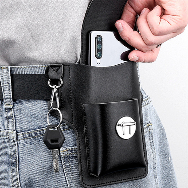 男性用携帯電話ベルトバッグ、携帯電話ループホルスター、携帯電 - Saddle Bag Leather のレビューと価格