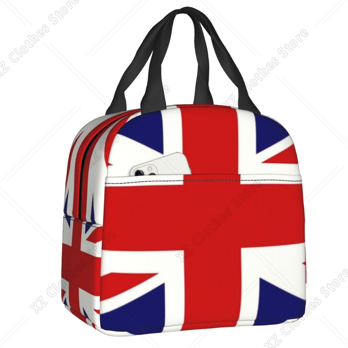 英国国旗デザインのカスタム保温ランチバッグ。仕事や学校に最適 - Women Bags Uk のレビューと価格