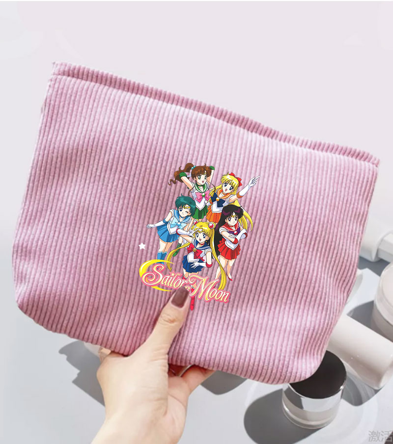 セーラームーンアニメガールコーデュロイ旅行化粧品バッグポータ - Women'S Vogue Bags のレビューと価格