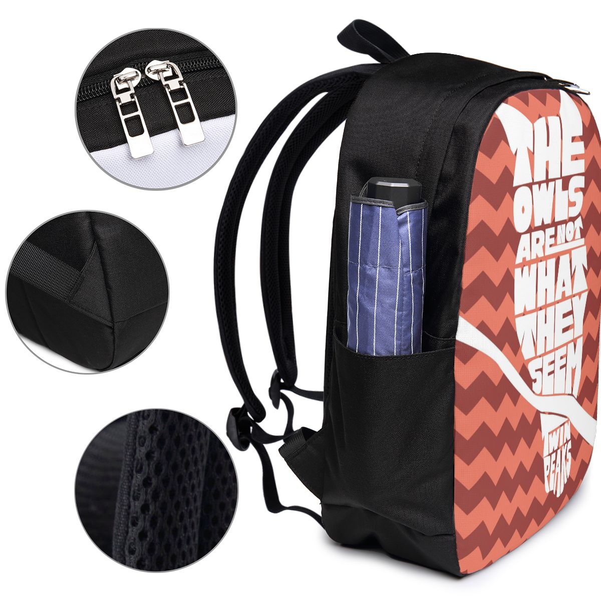 ツインピークスレッドルームバックパック旅行ノートブックバッグ - Women Bags Laptop のレビューと価格