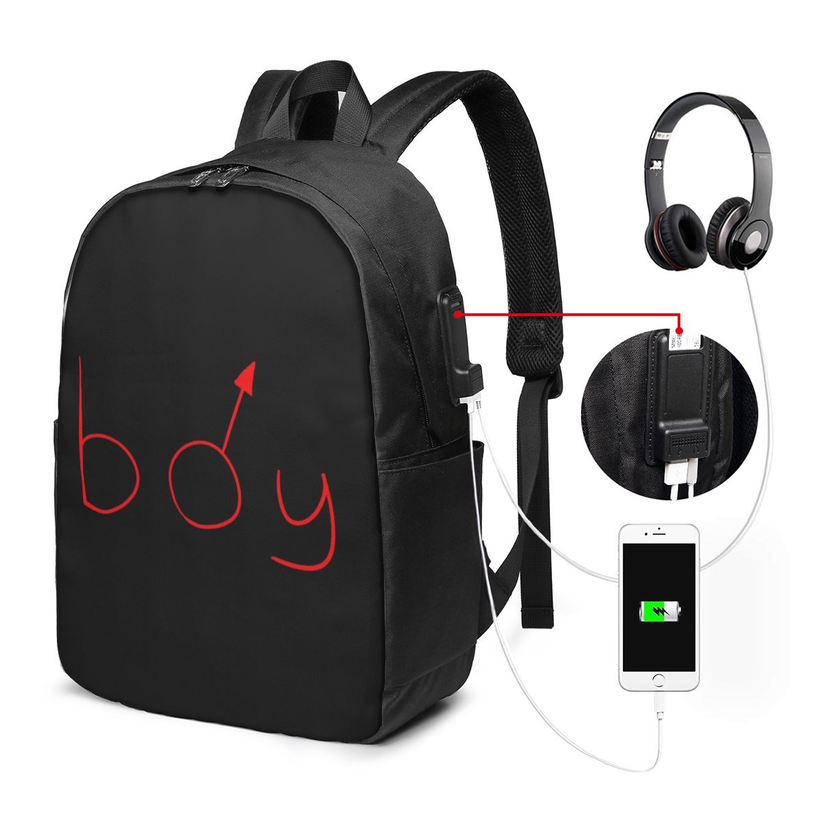 Boymoder 帽子とシャツバックパック旅行ノートブックバ - Women Bags Laptop のレビューと価格