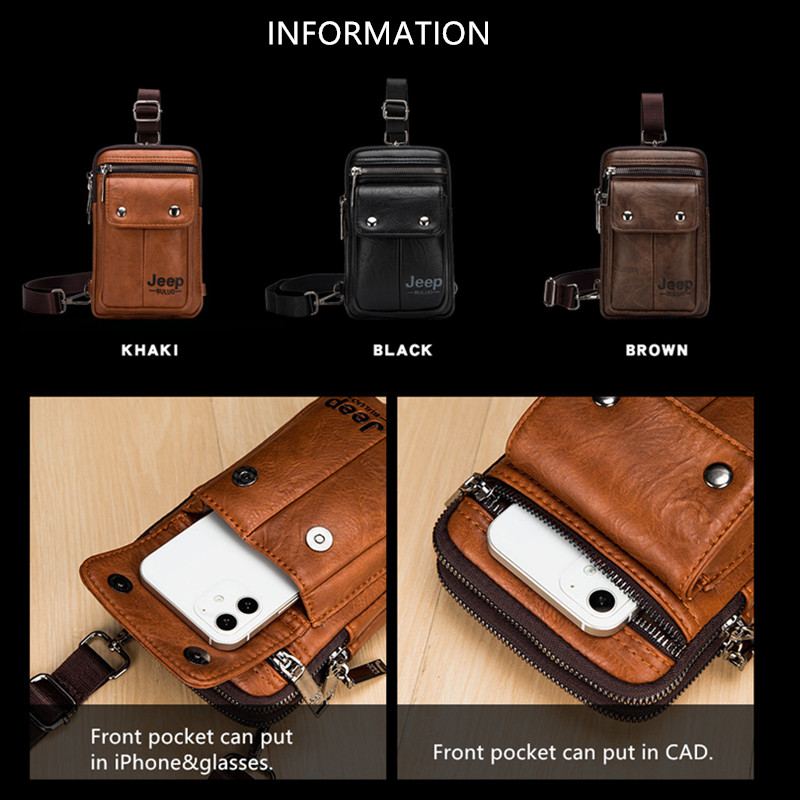 ジープ BULUO 小型多機能スリングクロスボディバッグブラ - Saddle Bag Leather のレビューと価格