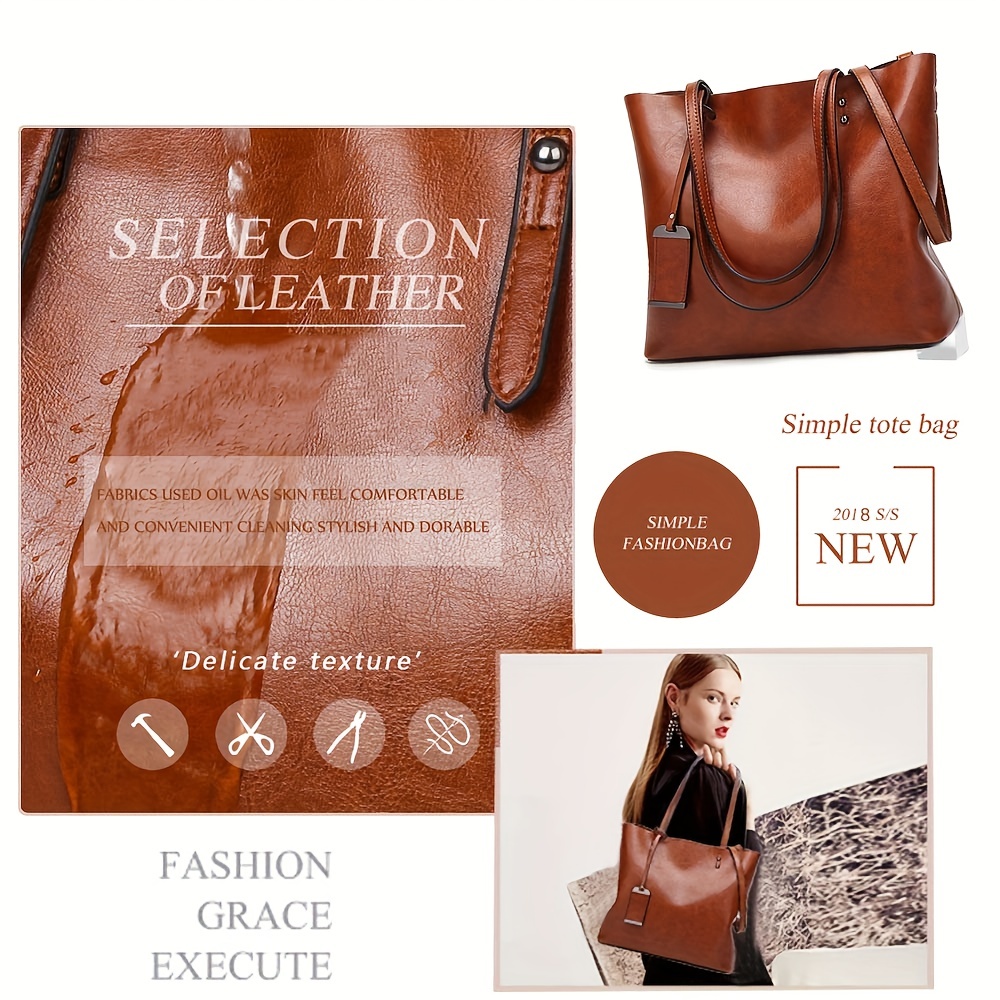 女性のためのクラシックなレトロな革のハンドバッグ,ファッショ - Women Bags For Work のレビューと価格